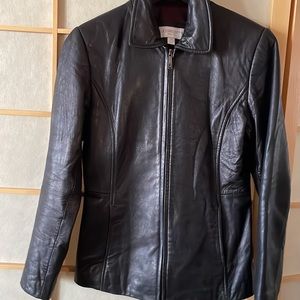 Liz Claiborne leather jacket petite